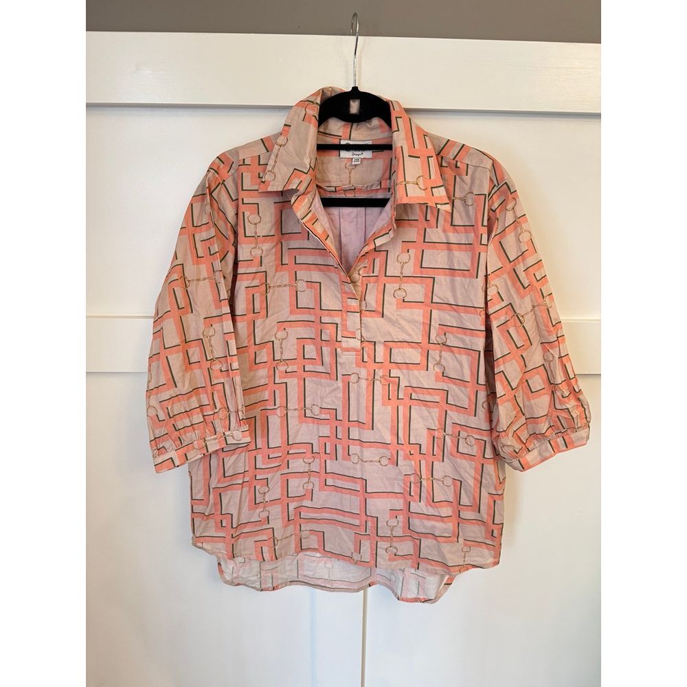 Holly Shae Pullover Shirt Tunic In Geometric Horsebit one size